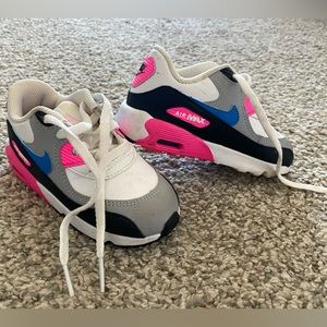 Toddler Nike air max pink white black size 8c